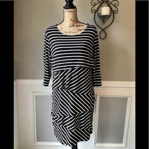INC 3/4 Sleeve Layered Dress Sz 1X